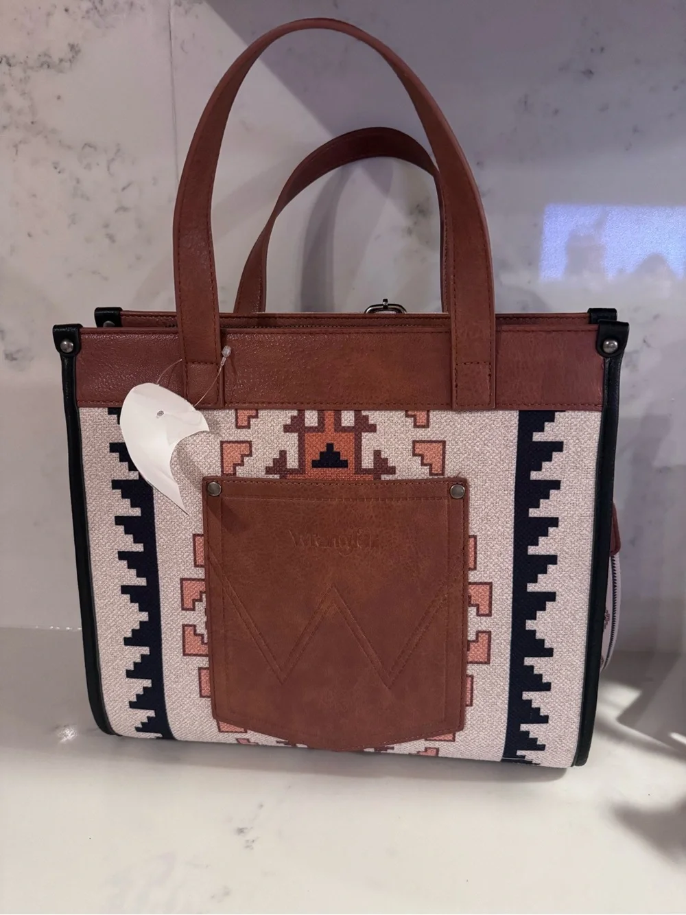 Wrangler buckle purse Aztec print